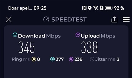 Viteze Wi-Fi Honor 400 Lite