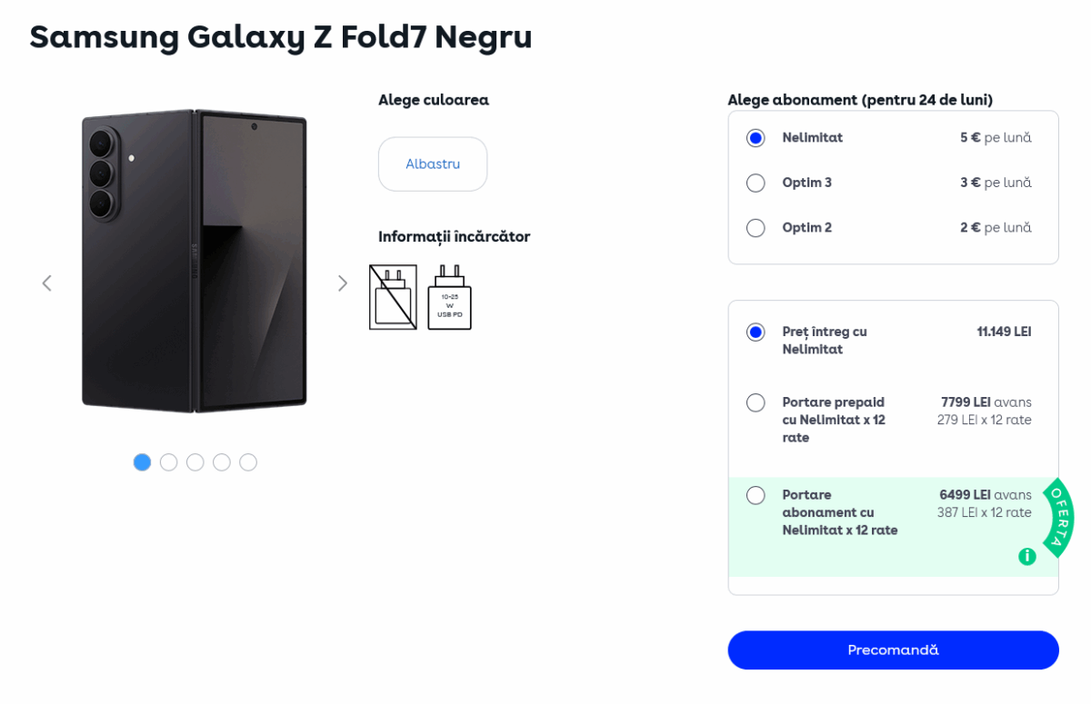 Samsung Galaxy Z Fold7 Åi Galaxy Z Flip7 au ajuns Ã®n oferta Digi Mobil
