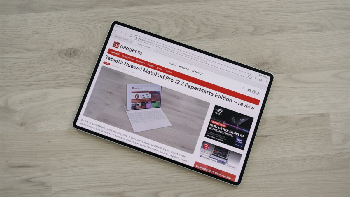 Tableta Huawei MatePad Pro 12.2 2025 PaperMatte Edition - review