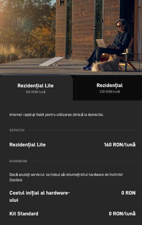 Internetul prin sateliÅ£i Starlink devine Åi mai accesibil Ã®n RomÃ¢nia (kit-ul standard este gratuit, iar abonamentul RezidenÅ£ial Lite este disponibil la un cost scÄzut)