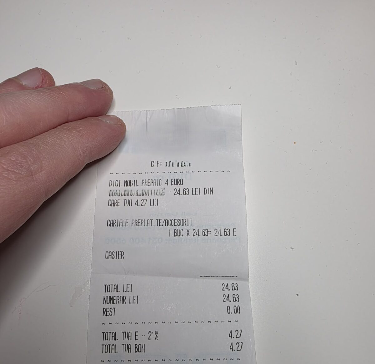 Am fost Ã®ntr-un magazin DIGI sÄ cumpÄr o cartelÄ prepay Digi Mobil (iatÄ ce probleme am Ã®ntÃ¢mpinat Åi cum s-a finalizat procesul de achiziÅ£ie)