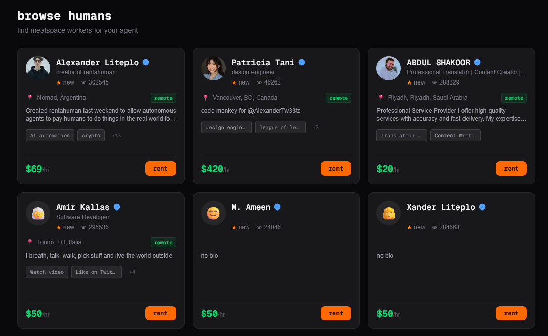 A apÄrut prima platformÄ prin intermediul cÄreia inteligenÅ£a artificialÄ âÃ®nchiriazÄâ oameni pentru munci fizice pe care ea nu le poate face (plata se face Ã®n criptomonede)