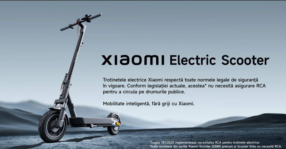 Veste bunÄ pentru cei ce folosesc o trotinetÄ Xiaomi Ã®n RomÃ¢nia – toate modelele vÃ¢ndute local se Ã®ncadreazÄ Ã®n categoria exceptatÄ de la obligaÈia de asigurare RCA