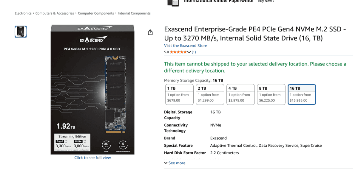 Primul SSD M.2 de 16 TB din lume costÄ aproape cÃ¢t o Dacia Logan nouÄ