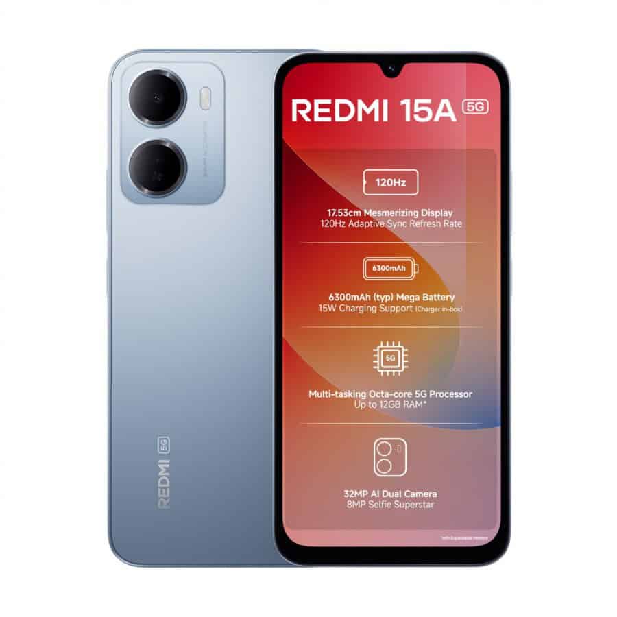 Xiaomi Redmi 15A 5G â smartphone low-cost cu ecran cu ratÄ de refresh la 120Hz, baterie de 6300 mAh Åi 6 ani de suport software