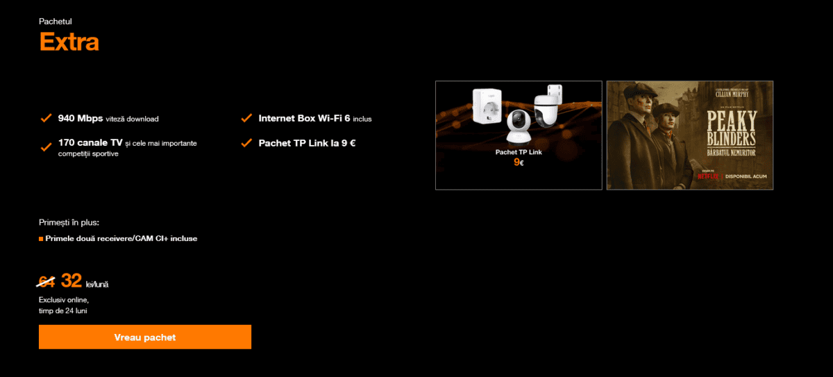 DupÄ nici 3 luni de la ultima modificare, Orange readuce Ã®n oferta sa discount-ul de 50% aplicat pachetelor de internet fix Åi televiziune (Orange Extra, Supreme Åi Premiere)