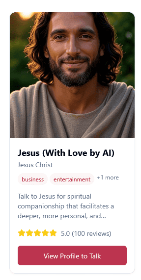 O aplicaÅ£ie online cere 1.99 dolari / minut pentru a permite utilizatorilor sÄ facÄ video call cu Iisus Hristos generat de AI