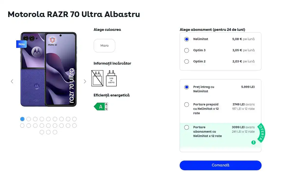 Digi RomÃ¢nia nu a schimbat doar serviciile Ã®n euro, ci Åi toate smartphone-urile sunt vÃ¢ndute la fel (practic orice este comercializat de Digi RomÃ¢nia se raporteazÄ direct la euro)