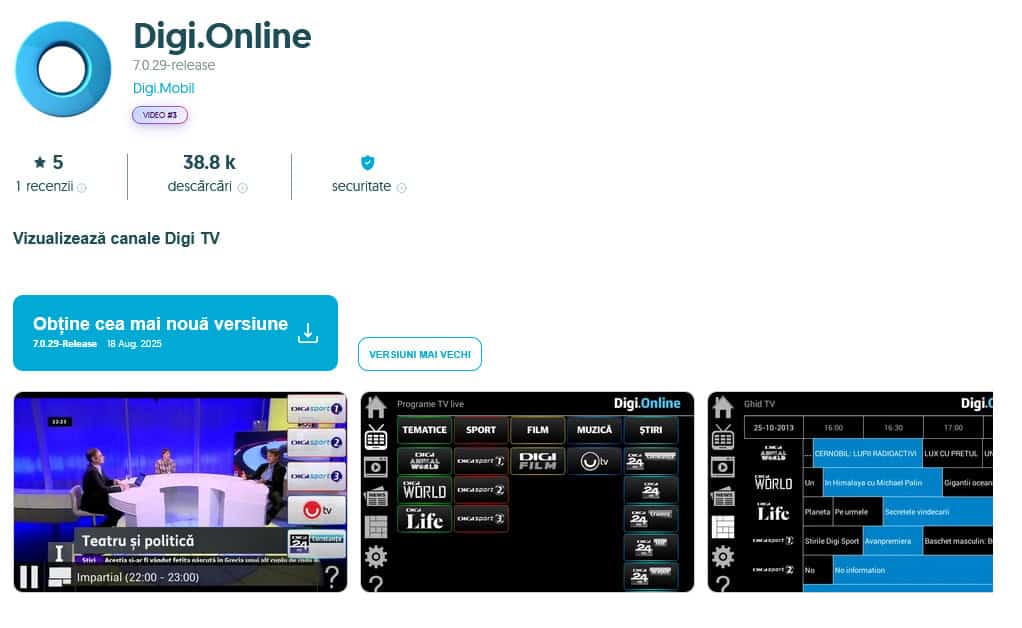 NemulÅ£umit de aplicaÅ£ia DIGI TV? IatÄ de unde Ã®ncÄ poÅ£i descÄrca Åi instala vechea aplicaÅ£ie Digi Online pentru Android (care Ã®ncÄ funcÅ£ioneazÄ foarte bine)