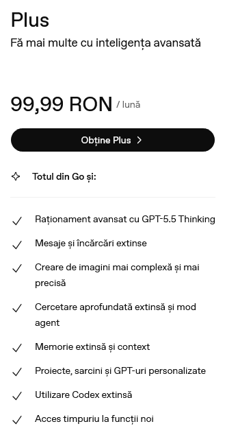 O Å£arÄ membrÄ a Uniunii Europene oferÄ timp de un an acces gratuit la abonamentul ChatGPT Plus tuturor cetÄÅ£enilor sÄi (acesta costÄ 99,99 lei / lunÄ Ã®n RomÃ¢nia)