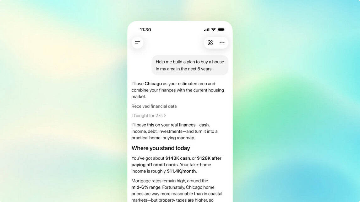 V-aÅ£i lÄsa conturile bancare Ã®n grija lui ChatGPT? OpenAI a lansat o funcÅ£ie de gestionare a finanÅ£elor personale