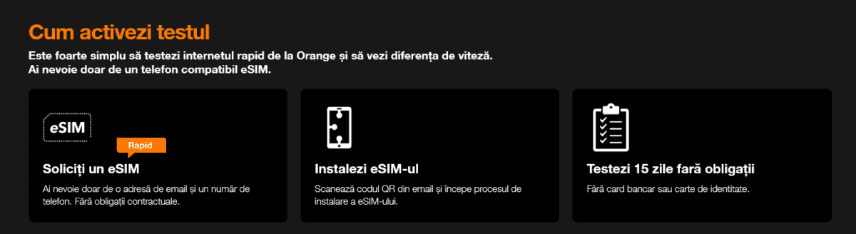 Orange Ã®Å£i oferÄ posibilitatea sÄ testezi internetul pe mobil GRATUIT timp de 15 zile, Ã®n limita a 100 GB, fÄrÄ niciun fel de acte sau alte obligaÅ£ii (iatÄ care sunt condiÅ£iile)