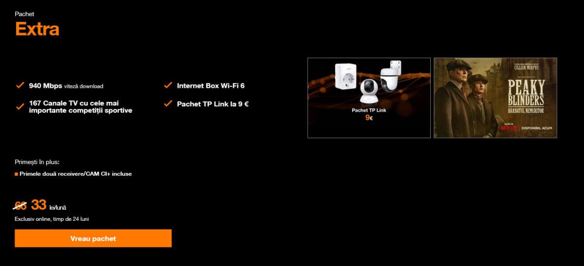 Orange actualizeazÄ pachetele de internet fix Åi televiziune (Orange Extra, Supreme Åi Premiere) cu noi opÅ£iuni, dar le Åi scumpeÅte puÅ£in