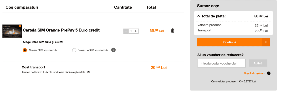 Orange vs Digi Mobil vs Vodafone â cÃ¢t mai costÄ Ã®n vara lui 2026 o cartelÄ prepay cu 5 euro credit (cea mai scumpÄ variantÄ ajunge la peste 7,1 lei / euro credit)