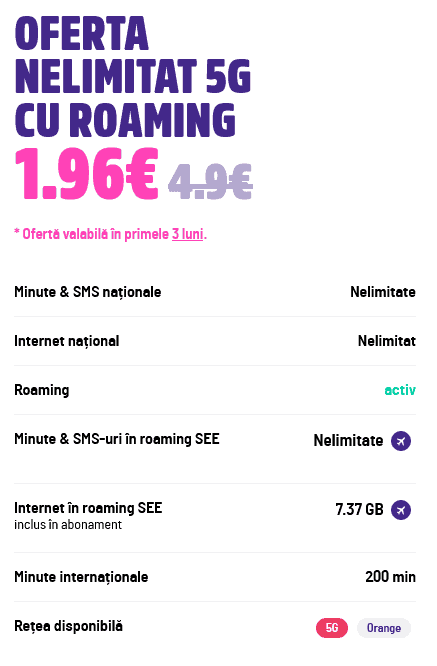 Orange YOXO te cheamÄ Ã®n reÅ£ea Åi Ã®Å£i oferÄ 3 luni de abonament NELIMITAT 5G la doar 1.96 euro / lunÄ