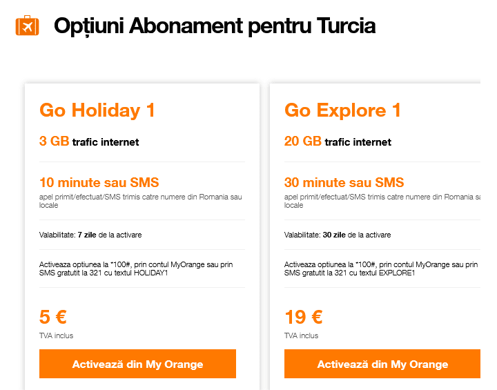 Vine vacanÅ£a, iar Orange anunÅ£Ä costuri Ã®mbunÄtÄÅ£ite pe roaming pentru cei care pleacÄ Ã®n afara Uniunii Europene (Turcia, Egipt, Thailanda etc.)