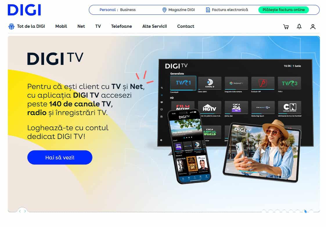 Vrei sÄ afli care este grila de programe tv existentÄ Ã®n judeÅ£ul tÄu la DIGI TV? PoÅ£i vedea acest lucru respectÃ¢nd 3 paÅi foarte simpli