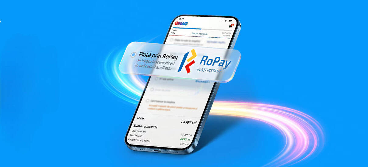 eMAG Åi Dedeman simplificÄ tranzacÅ£iile Åi integreazÄ plata instant prin RoPay (totul este gratuit)