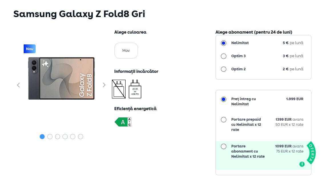 Noile Samsung Galaxy Z Fold 8, Z Fold 8 Ultra Åi Z Flip 8 ajung Ã®n oferta Digi Mobil (iatÄ cÃ¢t costÄ Åi care este sistemul de rate disponibil)