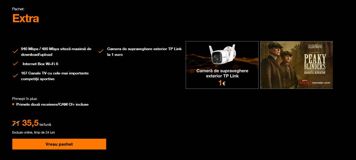 Orange scumpeÅte cu pÃ¢nÄ la 28% pachetele de internet fix Åi televiziune (Orange Extra, Supreme Åi Premiere)