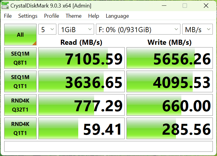 Teste benchmark SSD Samsung 990 1TB