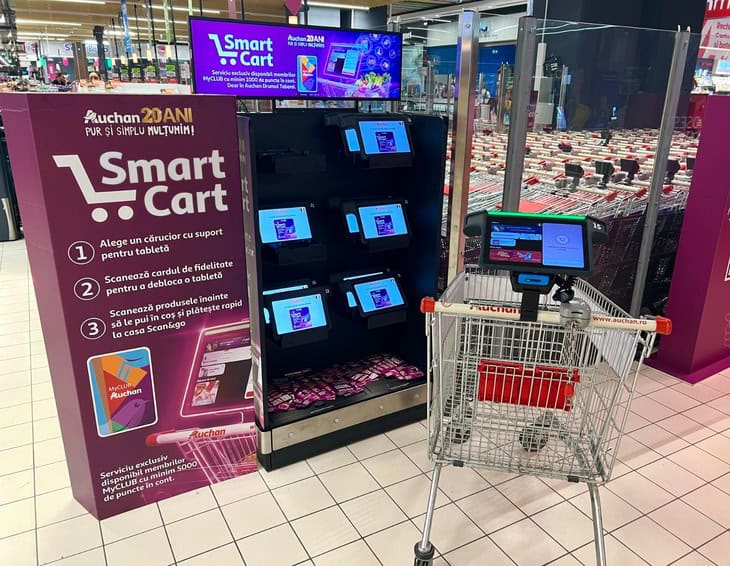 Auchan testeazÄ Ã®n RomÃ¢nia aÅa numitele cÄrucioare de cumpÄrÄturi inteligente (iatÄ ce fac acestea)