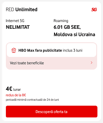 Cu 11,5 euro / lunÄ (aproximativ 61,7 lei / lunÄ) te poÅ£i abona la Vodafone cu televiziune, internet fix Åi telefonie mobilÄ cu internet nelimitat (care sunt abonamentele alese?)