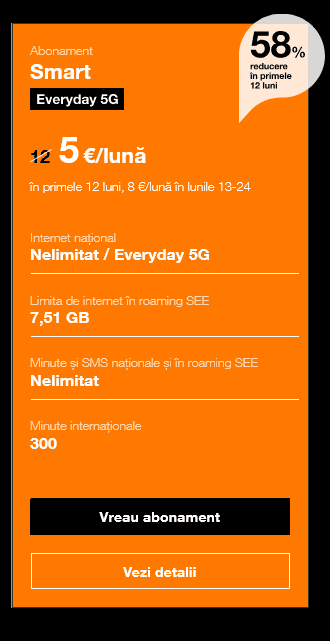 Cu o medie lunarÄ de aproximativ 70 lei / lunÄ, te poÅ£i abona la Orange cu televiziune, internet fix Åi telefonie mobilÄ cu internet nelimitat (ieftin, dar nu cel mai ieftin)