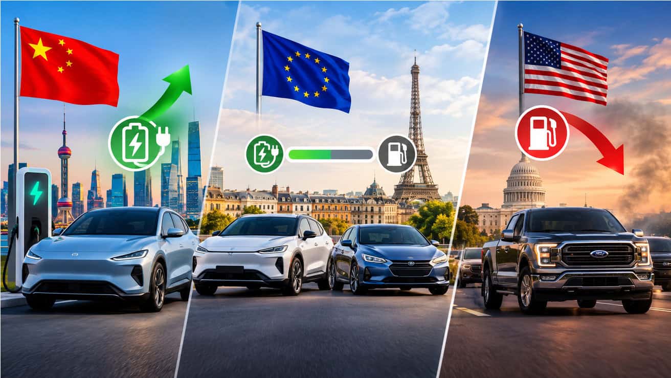 Ãn timp ce China adoptÄ o electrificare rapidÄ a parcului auto, Statele Unite ale Americii pare cÄ renunÅ£Ä la idee Åi trece iar la termice (Europa este fix la mijloc)