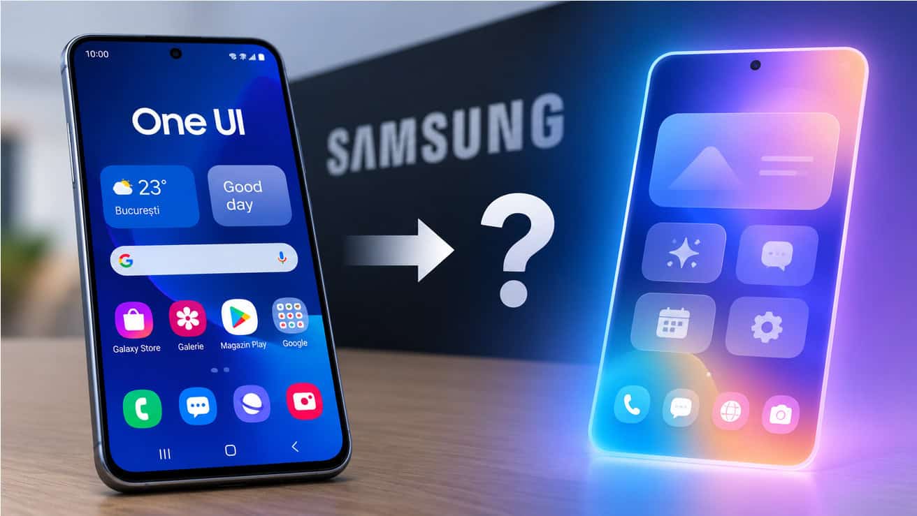 Bursa zvonurilor: Samsung se gÃ¢ndeÅte sÄ renunÅ£e la interfaÅ£a One UI Ã®ncepÃ¢nd cu 2028 (cu ce ar putea fi aceasta Ã®nlocuitÄ?)