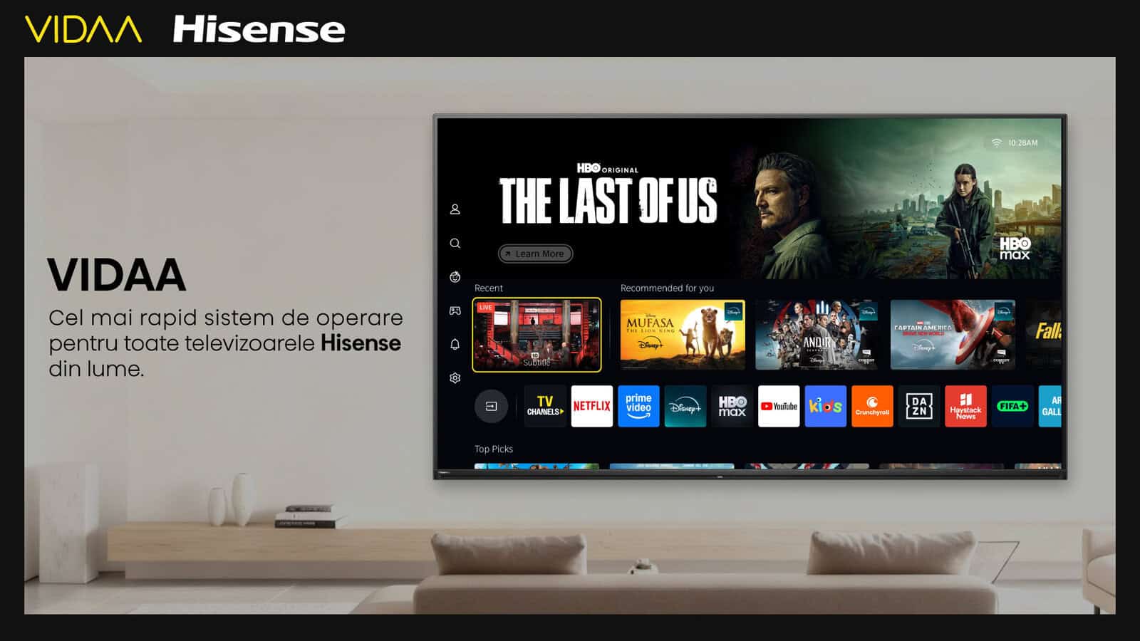 Hisense extinde experienÈa Smart TV Ã®n RomÃ¢nia: VIDAA aduce Orange TV Go Èi Spotify Ã®ntr-un ecosistem cu peste 600 de aplicaÈii