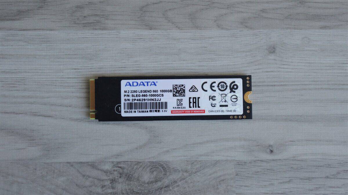 SSD ADATA Legend 860 1TB - review