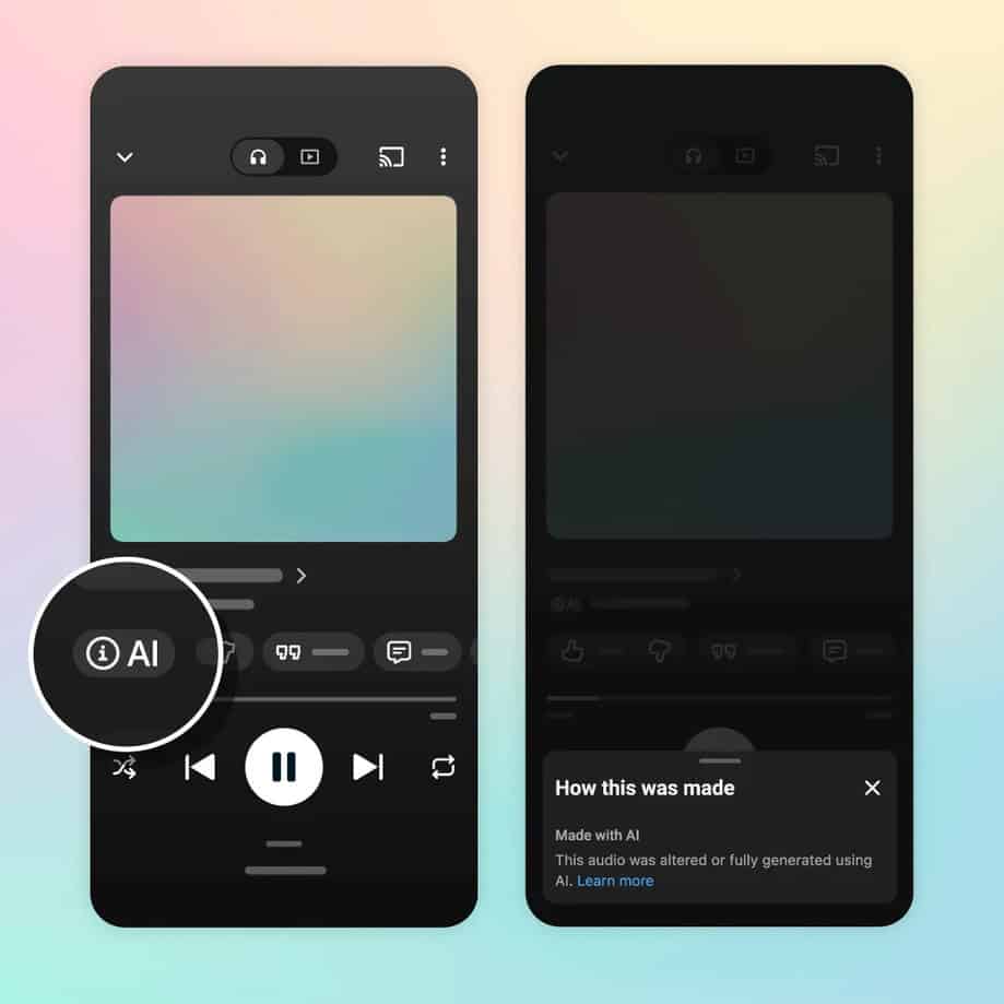 YouTube Music Ã®ncepe (Ã®n sfÃ¢rÅit) sÄ eticheteze melodiile realizate cu ajutorul inteligenÅ£ei artificiale